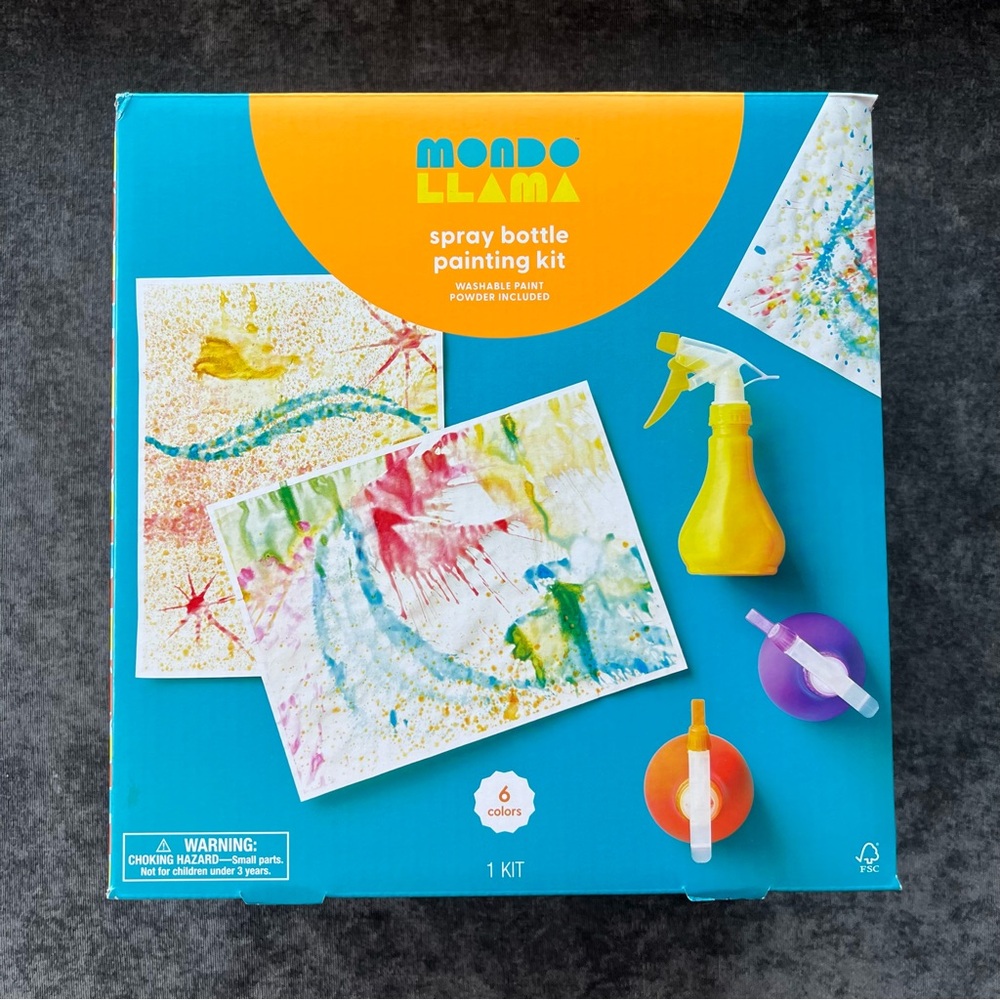 NIB Mondo Llama Spray Bottle Painting Kit